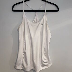 Nike Women's White Althletic Tank Top Size Medium Some Stains (shown in photos)